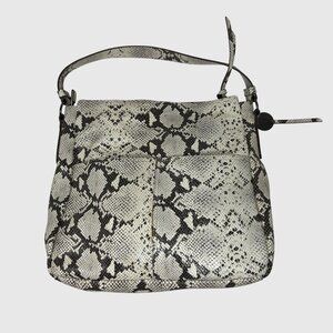 Margot Snakeskin Pattern Shoulder Bag With Adjustable Strap